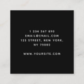 ピンクハンマー&爪、 ネイル建築ツールHandyman スクエア名刺 (裏面)