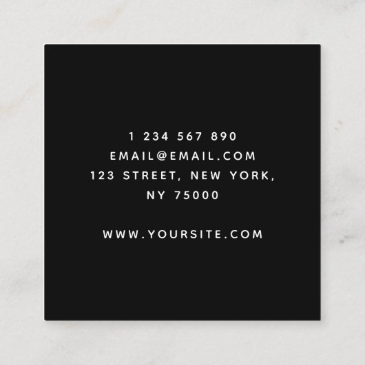 ピンクハンマー&爪、 ネイル建築ツールHandyman スクエア名刺 (裏面)