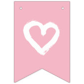 ピンクハーツの女の子たちによる独身パーティー バンティングフラッグ (第1の旗)