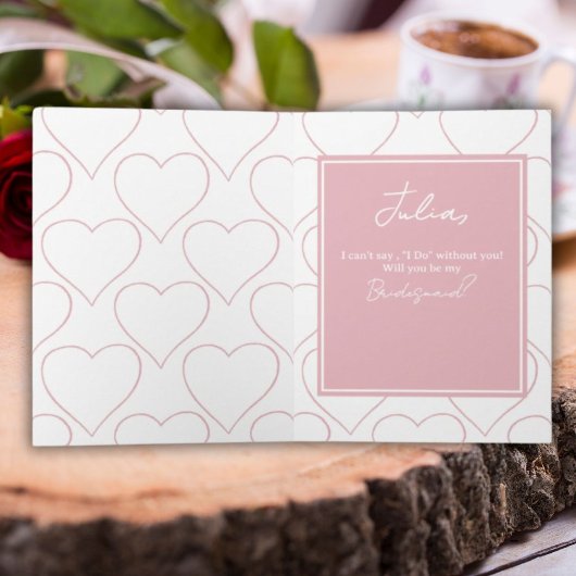 ピンクハーツ バレンタインのウェディングパーティーへの誘いカード 招待状