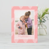 ピンクハーツ バレンタインデー フォトカード (スタンド正面)