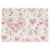 ピンクハーツ フラワーラブ ラージペーパーバッグ (正面)
