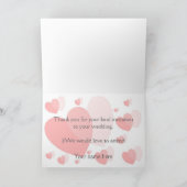 ピンクハーツ 結婚式 受諾カード サンキューカード (内部)
