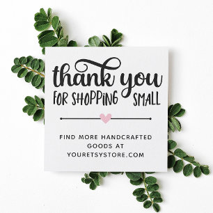 ピンクハートありがとうショッピングスモールロイヤリティCa ロイヤリティカード