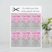 ピンクハートおむつラッフル小さな女の子ベビーシャワー 招待状 (スタンド正面)