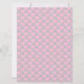 ピンクハートおむつラッフル小さな女の子ベビーシャワー 招待状 (裏面)