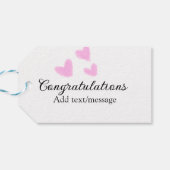 ピンクハートおめでとう卒業水の色a ギフトタグ (裏面横)