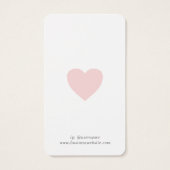 ピンクハートかわいいカスタムイヤリングホルダーカード (裏面)