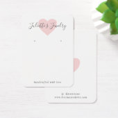 ピンクハートかわいいカスタムイヤリングホルダーカード (デスク)