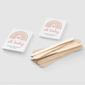 ピンクハートかわいい女の子ボホレインボーベビーシャワー ハンドファン (組立なし)