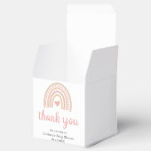 ピンクハートかわいい女の子ボホレインボーベビーシャワー フェイバーボックス (オープン)