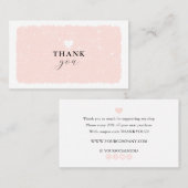 ピンクハートご購入ありがとうございます 名刺 (正面/裏面)