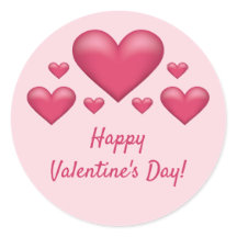 ピンクハートとハッピーバレンタインデー文字