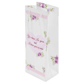 ピンクハートとフラワーハッピーバレンタイン抱き枕 ワインギフトバッグ (裏面アングル)