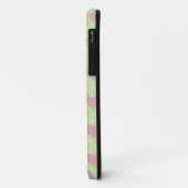 ピンクハートと白水玉模様パターン Case-Mate iPhoneケース (裏面/左)