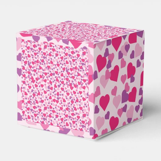 ピンクハートのバレンタインデーへの愛 フェイバーボックス (裏面サイド)