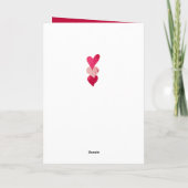 ピンクハートの友達写真 ガレンタインズデー シーズンカード (裏面)