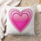 ピンクハートの拡大 – 絵文字 クッション (ブランケット)