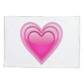 ピンクハートの拡大 – 絵文字 枕カバー (裏面)