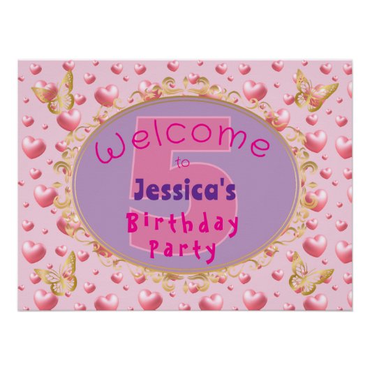 ピンクハートの誕生日  ポスター (正面)