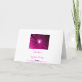 ピンクハートの「愛とキス」グリーティングカード カード (裏面)