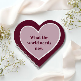 ピンクハートやる気を起こさせる引用文マルーン ノートブック