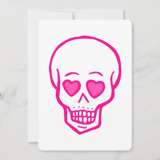ピンクハートアイズスカルバレンタイン 招待状 (正面)