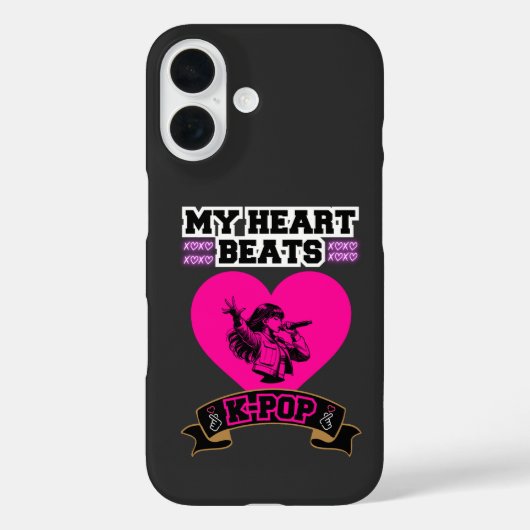 ピンクハートアイドル歌KPopミュージックラブデザイン Case-Mate iPhoneケース (裏面)