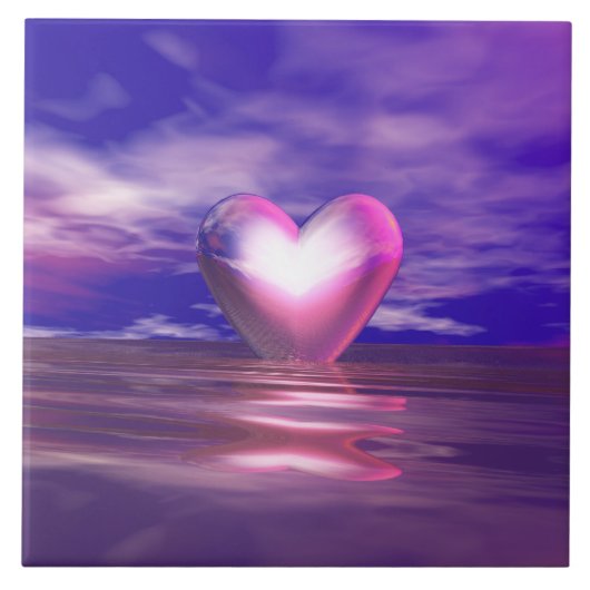 ピンクハートアフロート タイル (正面)