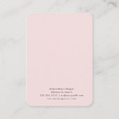 ピンクハートアーティザンイヤリングディスプレイカード コーリングカード (裏面)