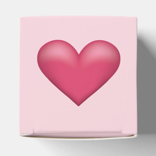 ピンクハートイラストレーションオンライトピンクカラー フェイバーボックス (上部)