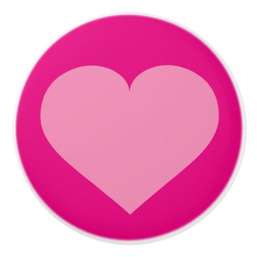 ピンクハートオンピンク セラミックノブ (正面)