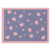 ピンクハートオンブルー テーブルクロス (正面(横))