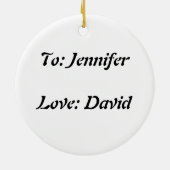 ピンクハートオーナメント セラミックオーナメント (裏面)