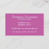 ピンクハートカスタムの名刺 名刺 (裏面)