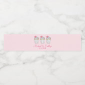 ピンクハートカップケーキブライダルベビーシャワー結婚ズ ペットボトルラベル (シングルラベル)