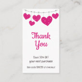 ピンクハートガーランド割引カード 割引カード (正面)