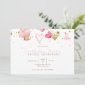 ピンクハートガールバースデーパーティー 招待状 (スタンド正面)