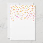 ピンクハートガールベビーシャワー招待状 招待状 (裏面)