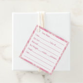 ピンクハートキルト2"スクエアヤーンラベル フェイバータグ (インサイチュ)