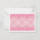 ピンクハートキルト3.5x2.5フラットカードII ノートカード (正面)