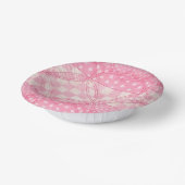 ピンクハートキルト7"紙丼 ペーパーボウル (傾斜あり)