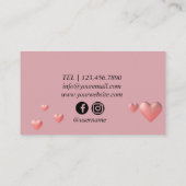 ピンクハートギフトボックス名刺 名刺 (裏面)