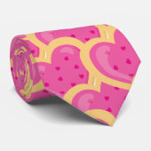 ピンクハートクッキーベーキングフードバレンタインGIft ネクタイ (ロール)