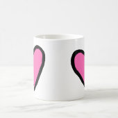 ピンクハートクラシックマグ コーヒーマグカップ (中央)