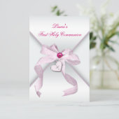 ピンクハートクロスガールズピンク第1聖餐式 招待状 (スタンド正面)