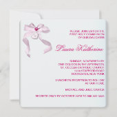 ピンクハートクロスガールズピンク第1聖餐式 招待状 (裏面)