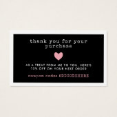 ピンクハートクーポンコード小規模企業 (正面)