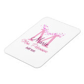 ピンクハートグリッターモノグラム先生ミセスモダンギ マグネット (左側)