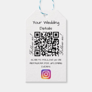 ピンクハートグリッター結婚のqrコードスキャンインストール ギフトタグ